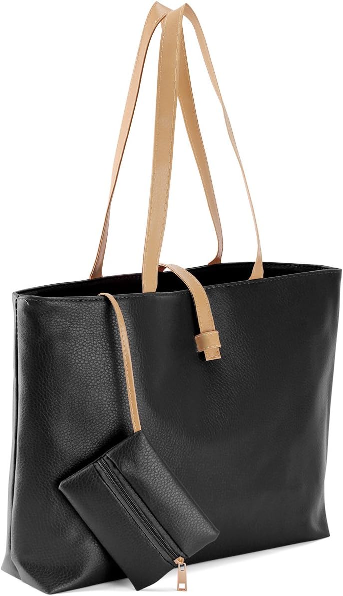 , pu leather woman hand bag(black)