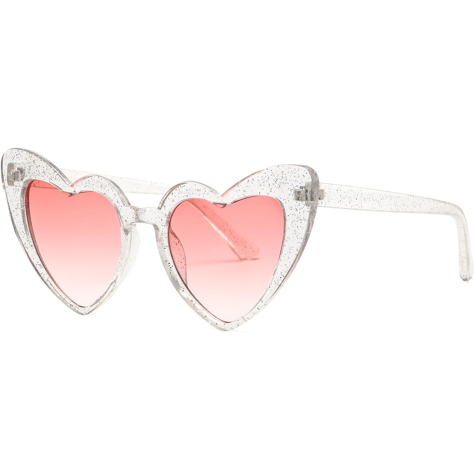 Musivon Herz Sonnenbrille Damen Polarisierte - Vintage Festival Herzform Sonnenbrille Hippie Brille