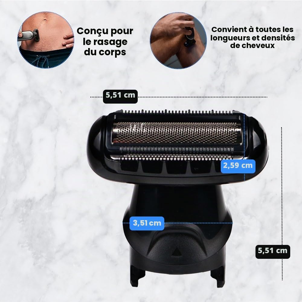 Anakel Home Tête de Rechange pour Rasoir Électrique pour Homme 81634460 Compatible avec Braun Multi Grooming Body Shaver MGK3080, 5515, 5541 et 5544