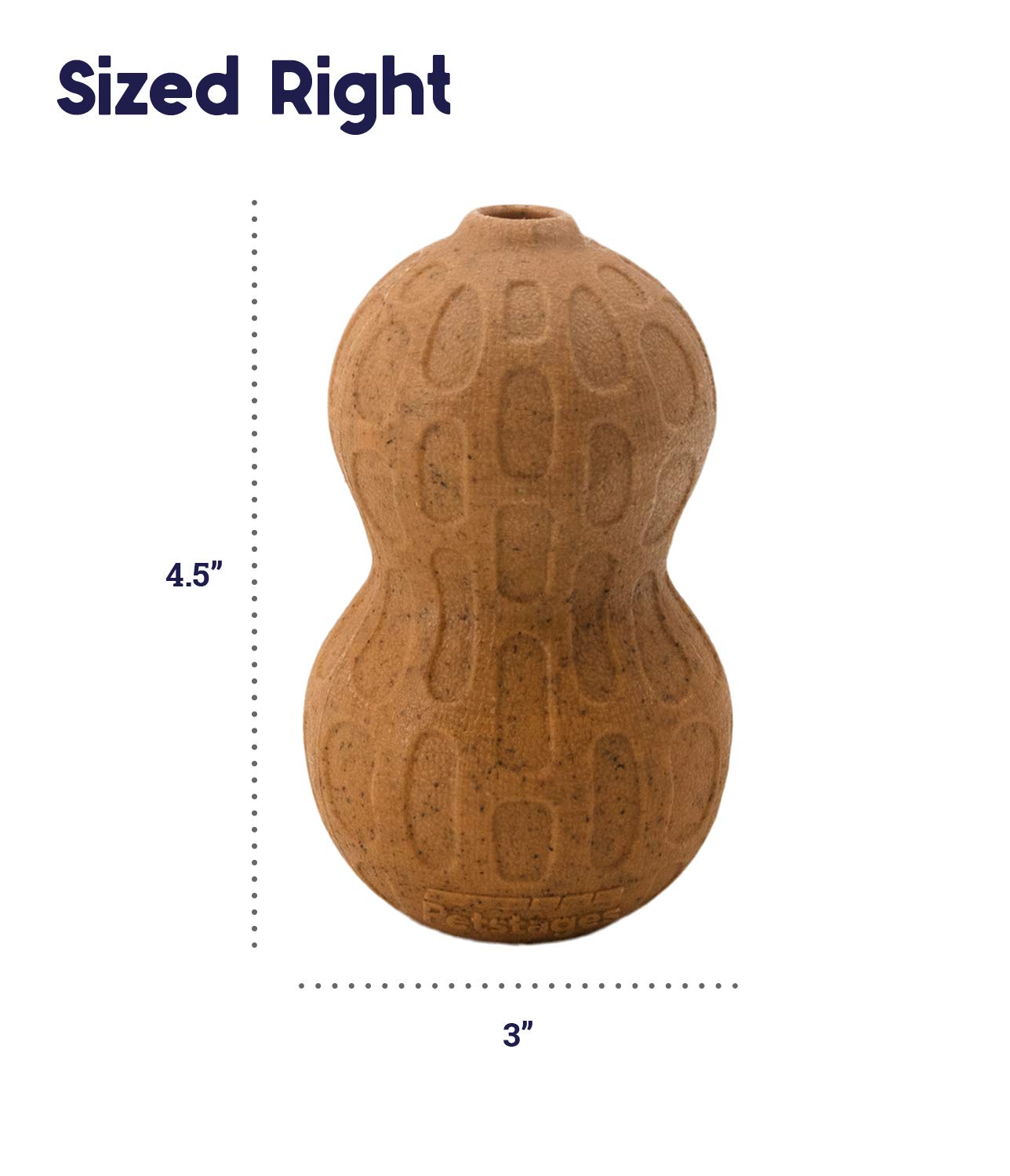 Outward Hound Peanut Stuffer Dog Toy | Interactive Treat Dispensing Puzzle Toy | Durable Nylon Chew Perfect for Peanut Butter & Dog Snacks – Brown, Medium 3