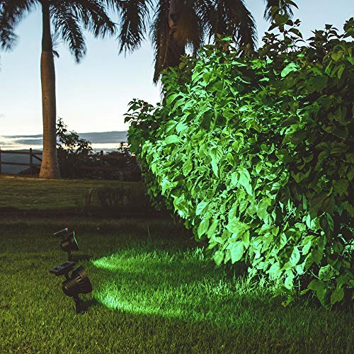 Kit 6 Luminária Solar Refletor Jardim Espeto Verde Super Led
