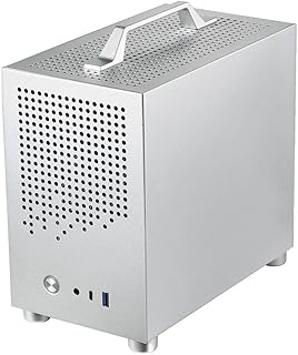 Nsssunnre Micro-ITX PC Kılıfı SKTC A17 SGCC Bilgisayar Kasası Standı Mini PC Micro-ITX Gümüş