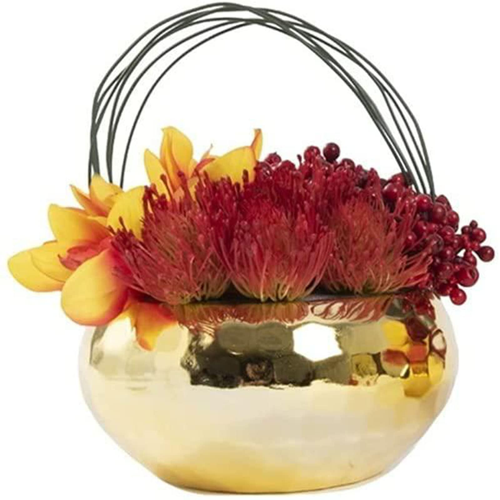 XDLEDMKIZ Artificial Flower Green Plants Real Touch Plastic Flowers Bouquet Ornaments Potted for Home Office Decor Fake Flowers