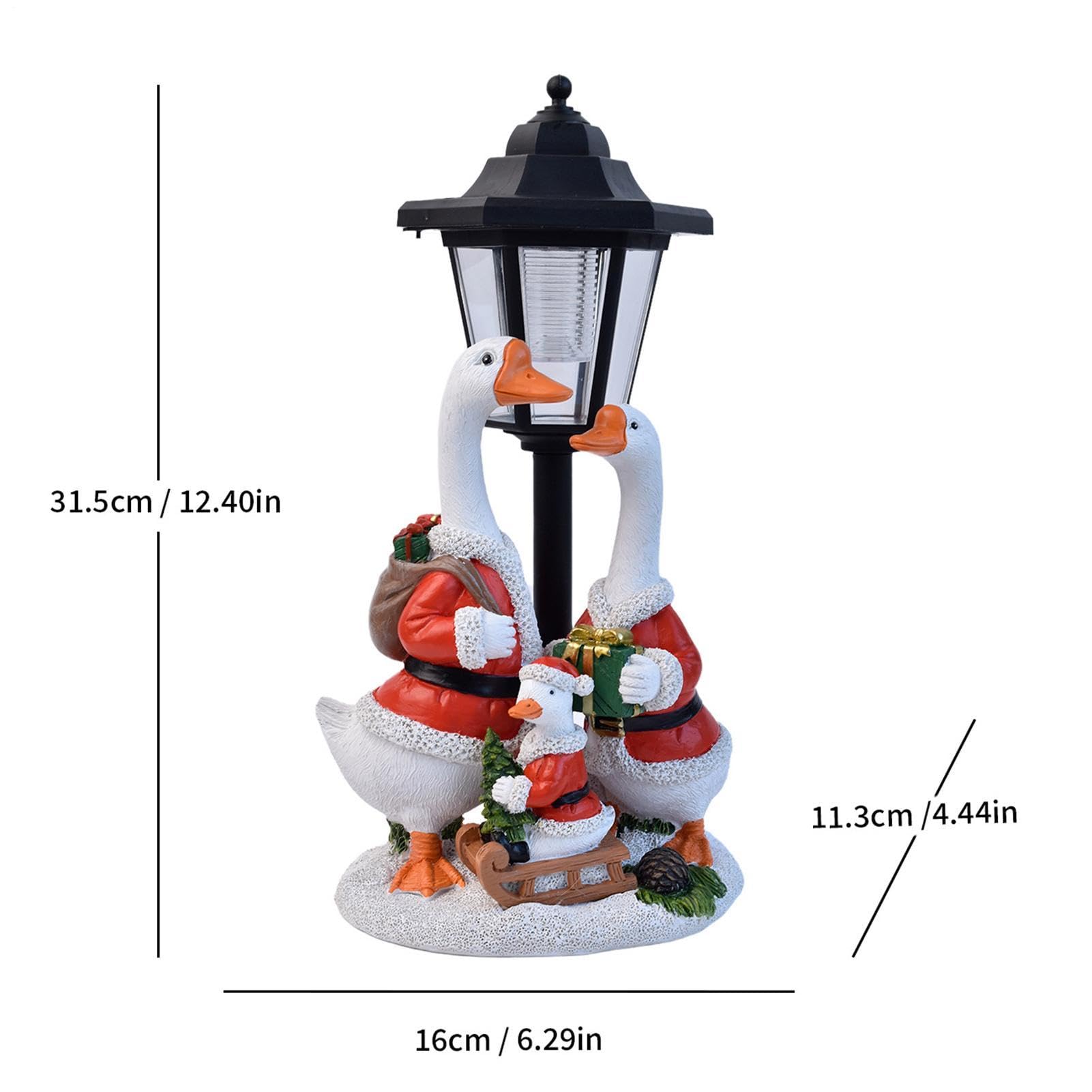 Estatua De Ganso Decoraciones Navideñas Con Sensor Automático Y Luz LED