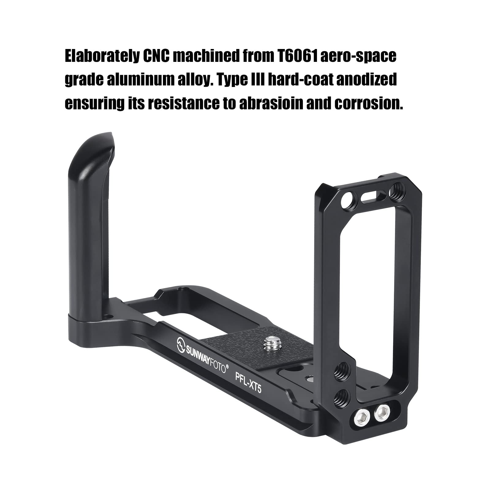 SUNWAYFOTO PFLO-XT5 L-Bracket For Fujifilm X-T5, Arca Swiss Quick Release L Plate, Compatible With Fujifilm X-T5, Camera Mount, PORTABLE_ELECTRONIC_DEVICE_MOUNT - View #6