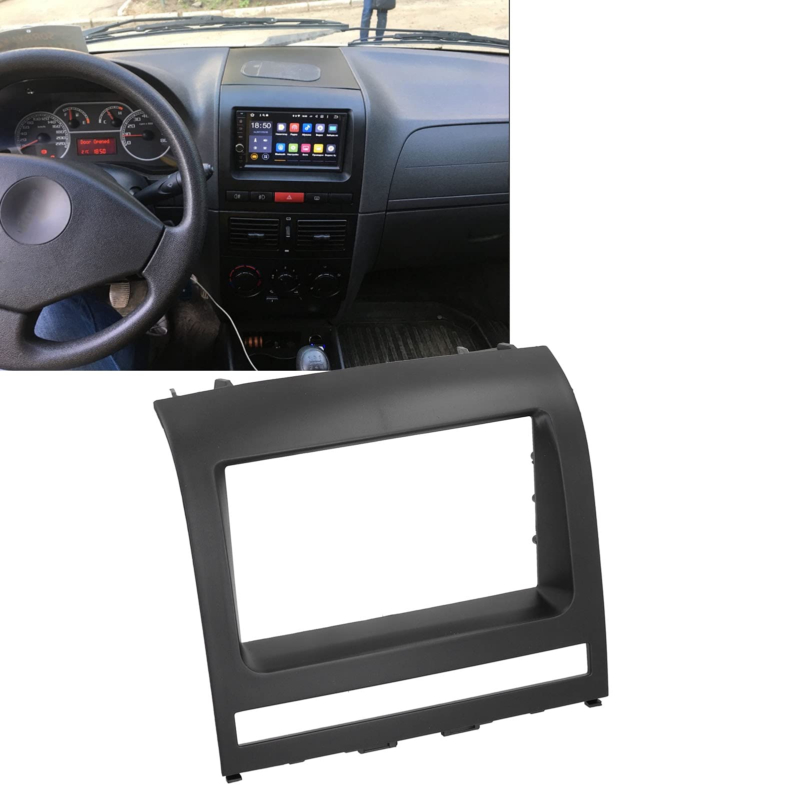 Doppel DIN Autoradio Blende 2DIN Faszie Kit CD Radio Rahmen, Radio Stereo Armaturenbrett Installation Für FIAT Albea/Siena/Palio 2004–2012