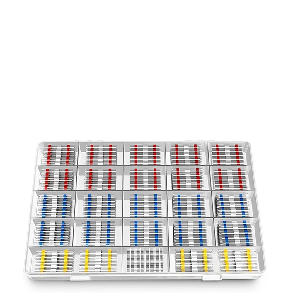 Heat Shrinkable Wire Connectors 120/330PCS SST21 Waterproof Sleeve AWG22-18 Butt Electrical Splice Tinned Solder Seal Terminal(160pcs)