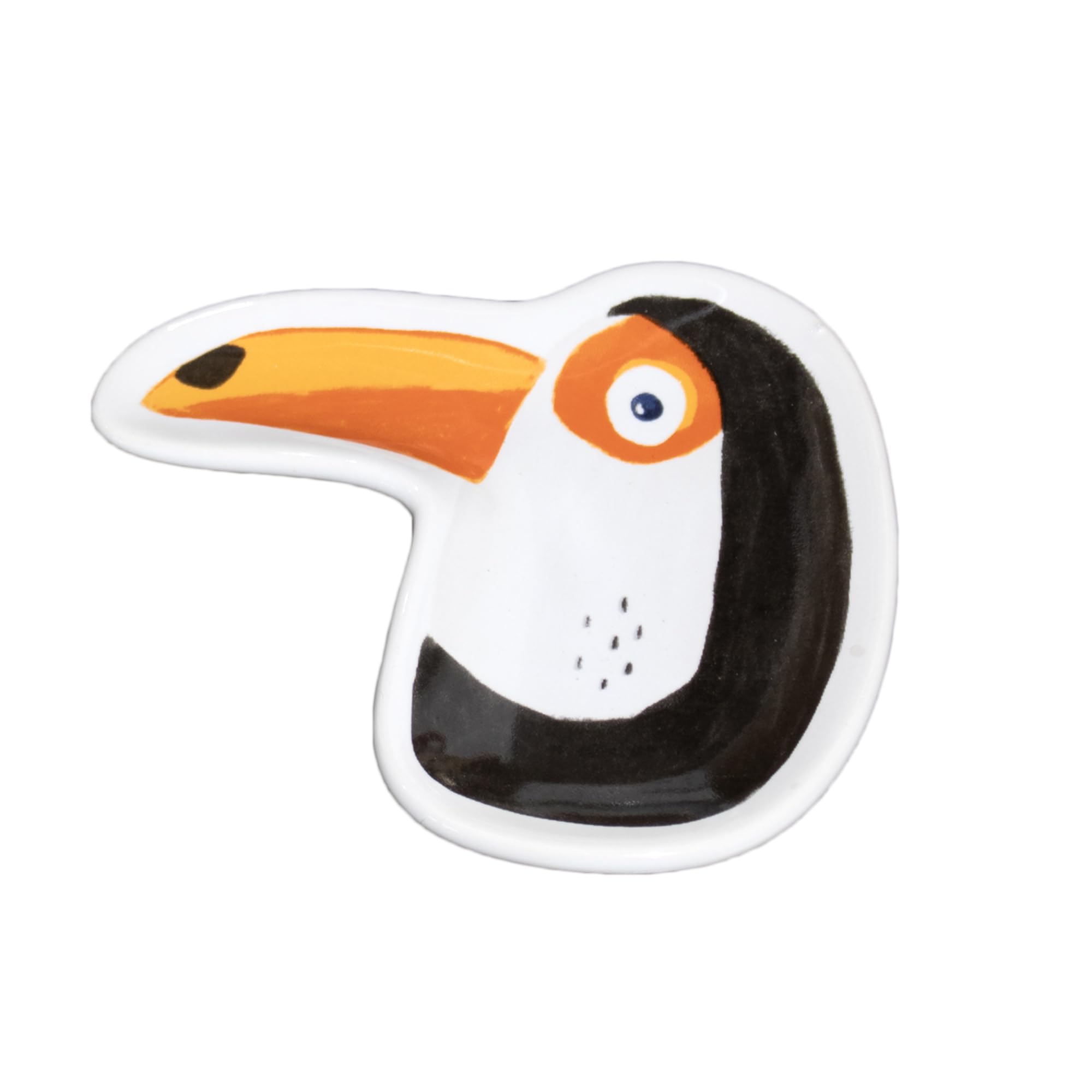 Darthome Toucan Ceramic Tea Bag Tidy 10X10cm Novelty Cute Animal Shaped Holder Storage Teabag Rest Spoon (Toucan)