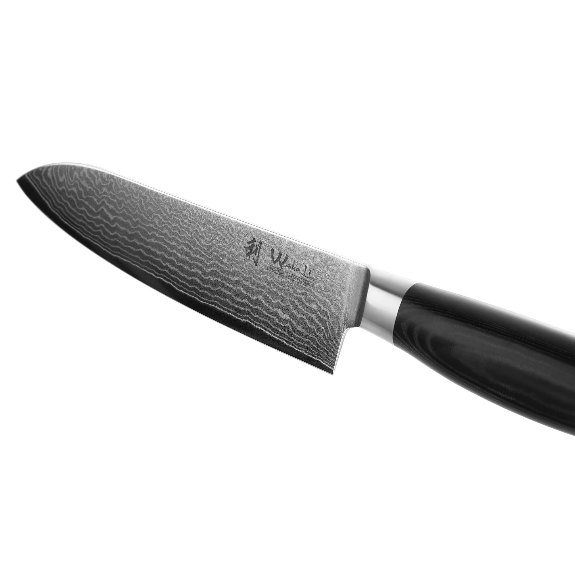 Wakoli Mikata Damastmesser Santoku 17 cm Klinge I aus 67 Lagen I Damast Küchenmesser und Profi Kochmesser aus echtem Damaststahl mit Micarta Griff