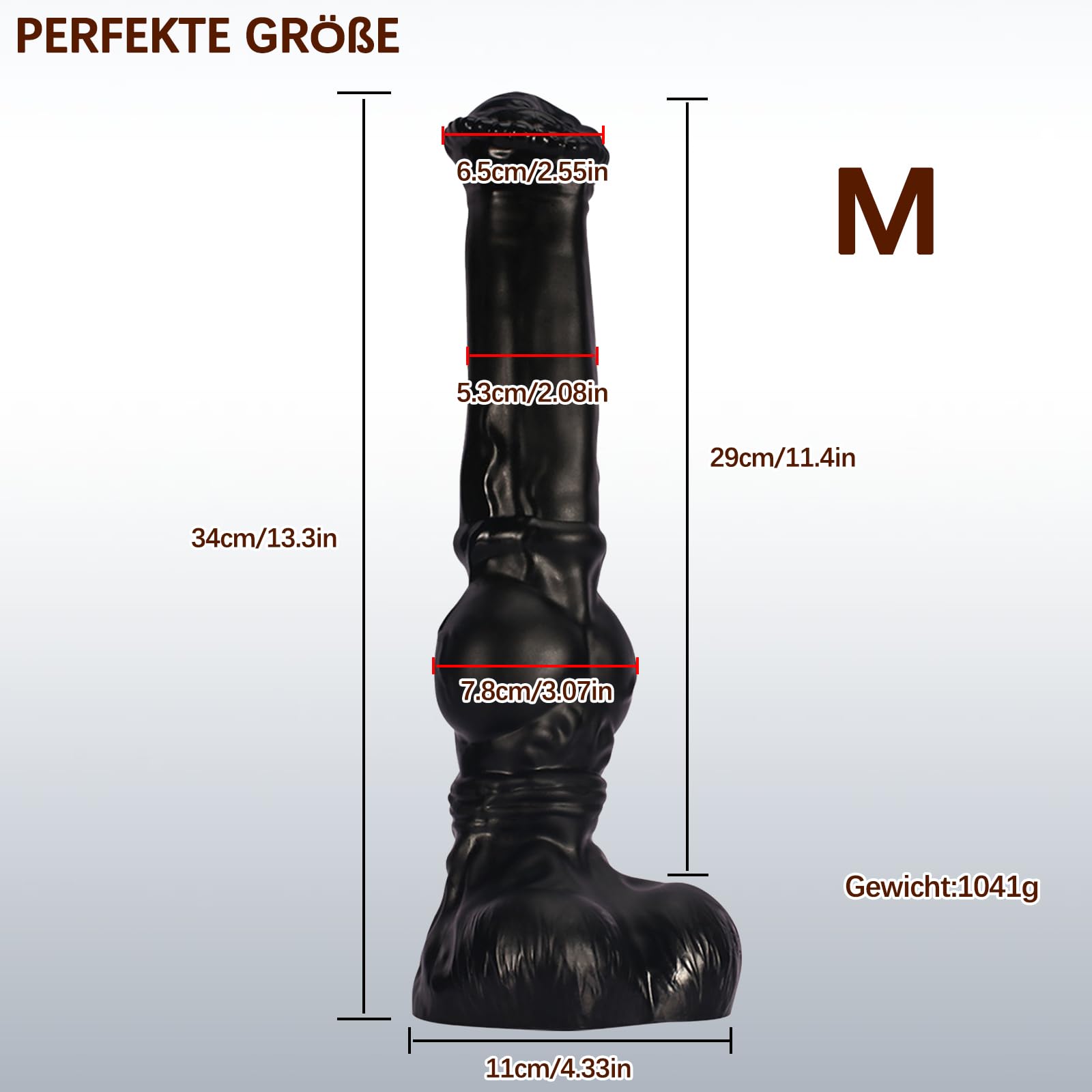 Dildo anale sex toy, coda di dildo gigante mostruoso fantasy, giocattoli anali stimolazione punto G per donne, anal plug masturbatore per uomini (M)
