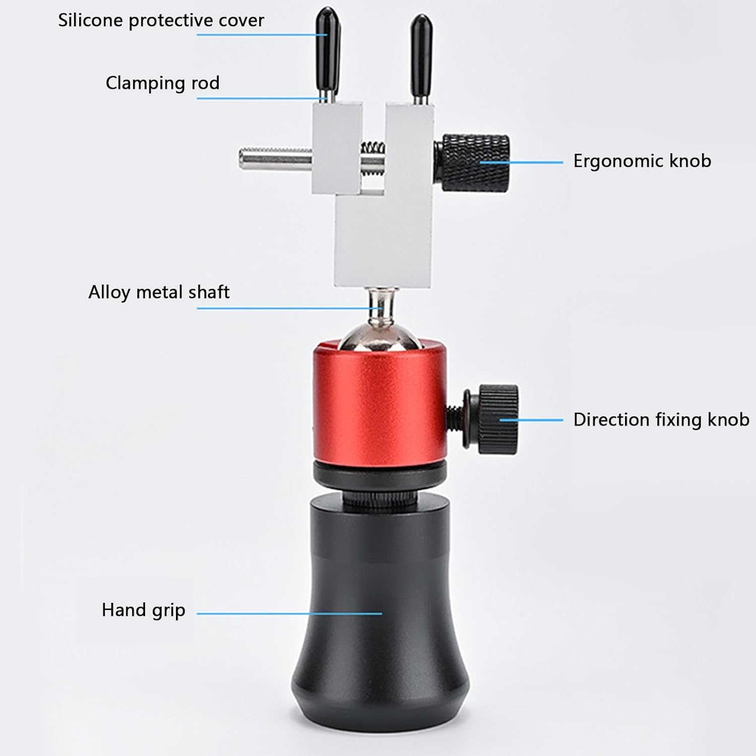 Mini Vise Aluminum Alloy Portable Hand Clamp Tool with 360 Rotatable Platform Ergonomic Handle for Model Painting Sanding