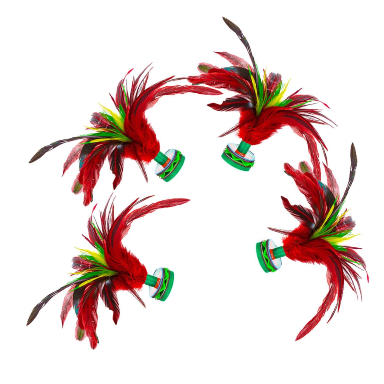 BESPORTBLE 4pcs Rooster Shuttlecocks for Creative Kicking Game for Indoor Outdoor Exercise and Multiplayer Fun Traditional Chinese Jianzi for All Ages