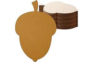 12 Pcs Wooden Acorn Cutouts for Crafts