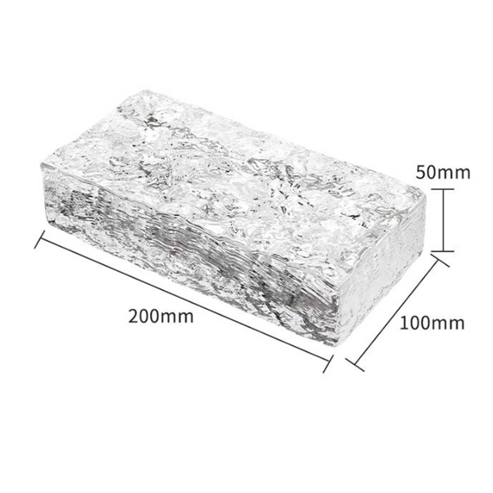 Vnook Ladrillos de Vidrio Macizo Transparentes, tabique Decorativo Rectangular de ladrillo de Vidrio Macizo for iluminación DIY y mesas.(Green)