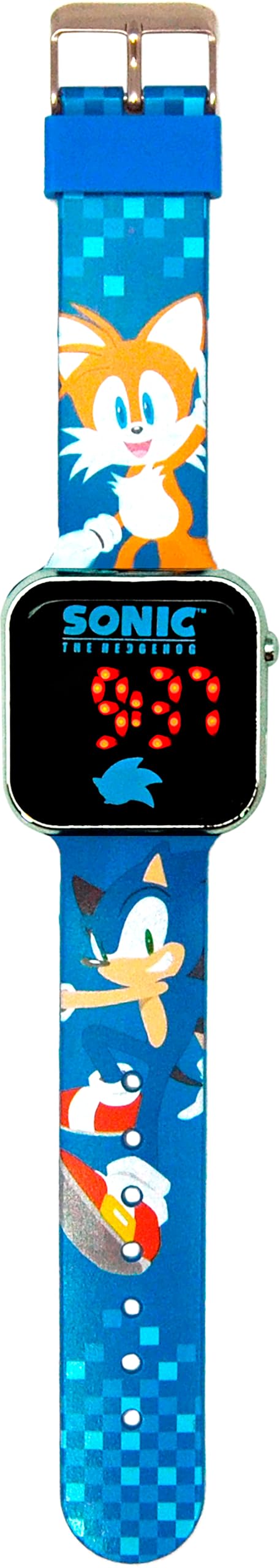 Kids Euroswan Sonic LED Watch SNC4198M, Multicoloured, Sonic