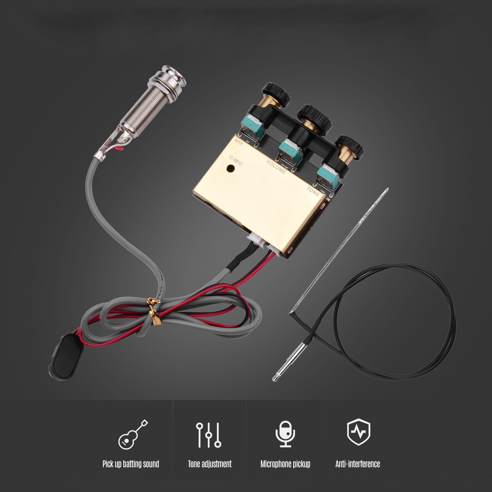 Professionali Pickup per Chitarra Chitarra Acustica Active Piezo Pickup EQ Equalizer Sistema Di Preamplificazione Per Accessori Per Chitarra