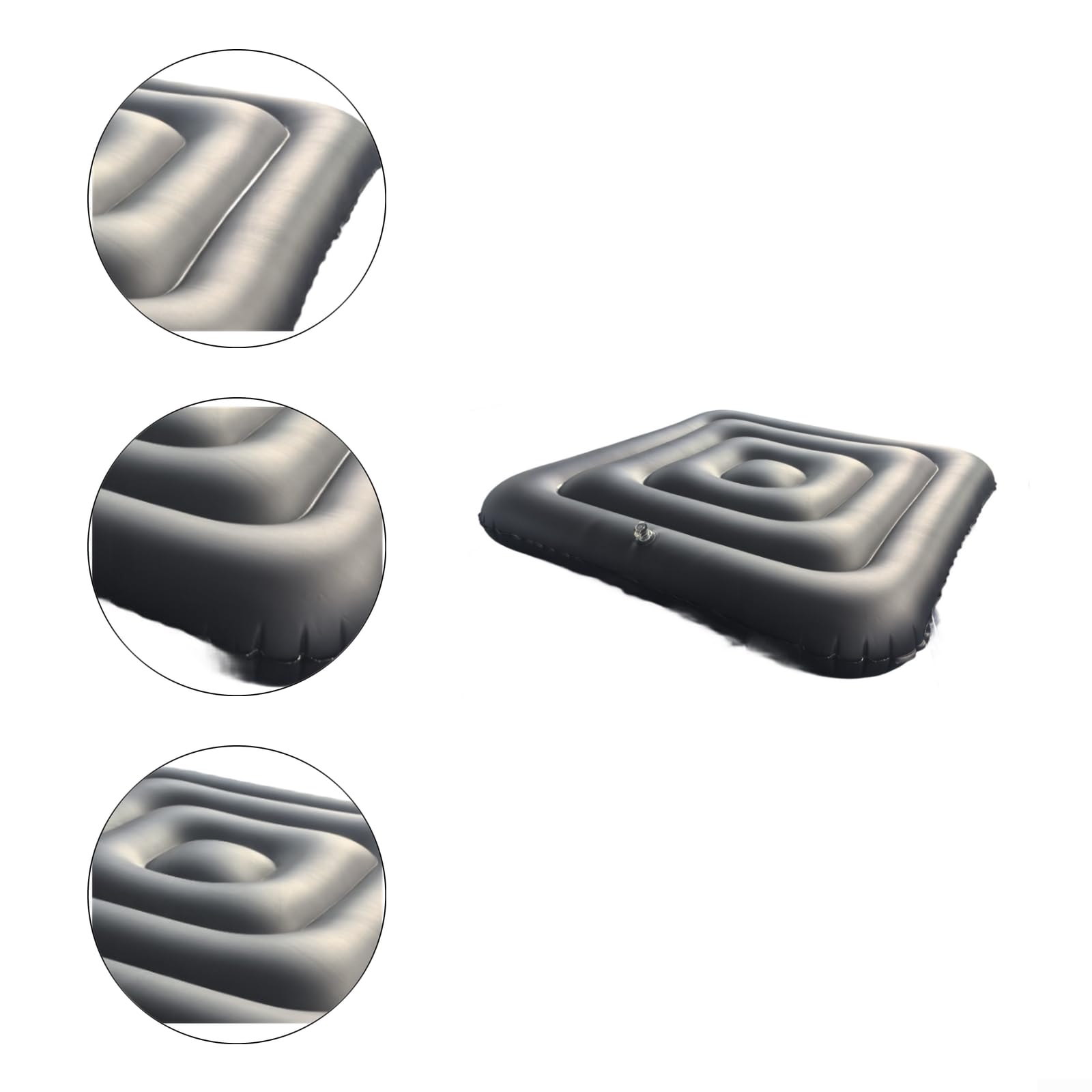 Copertura Piscina Quadrata Nera 130cm Isolante per termico Copertura(Black without handle)