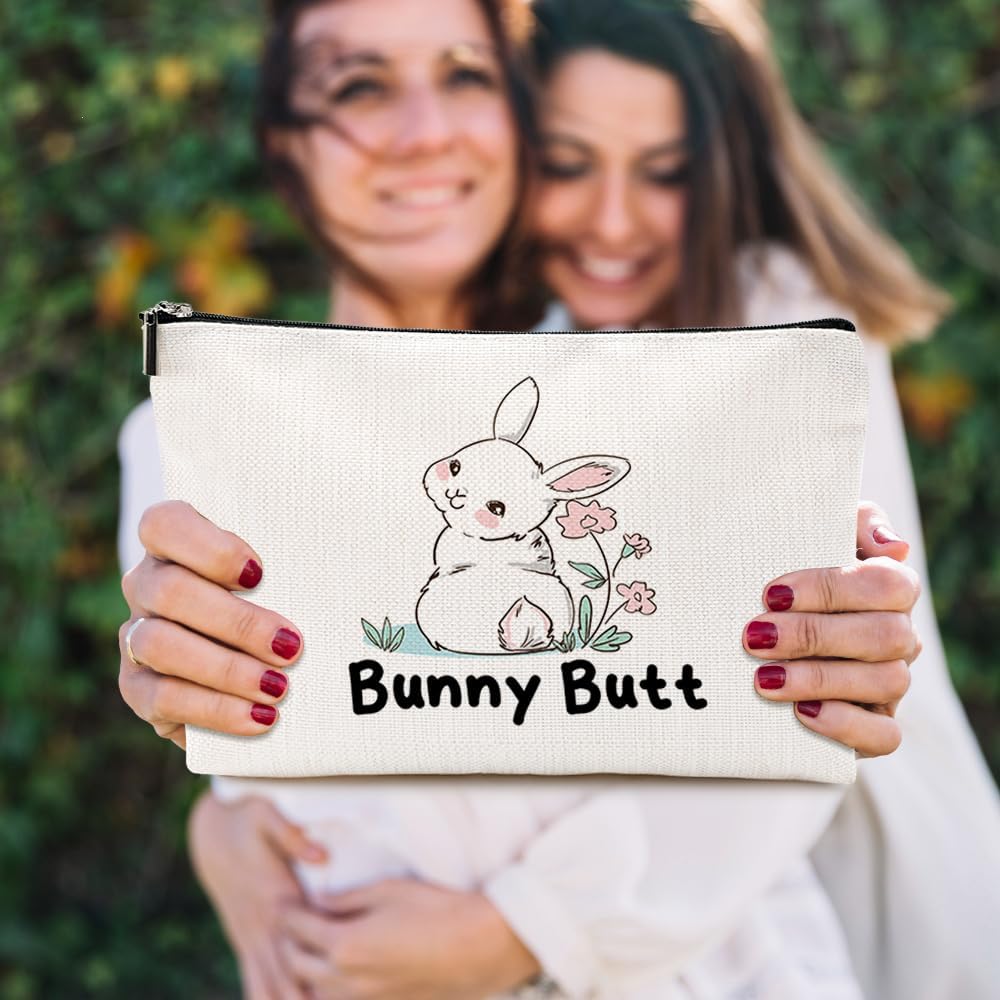 Funny Cute Rabbit Makeup Bag Bunny Gifts Bunny Supplies Accessories Cosmetic Bag for Women Girls Daughter Pet Owner Bunnies Lovers Sister Best Friends Bestie Nurse Graduation Mothers Day Birthday - Image 7