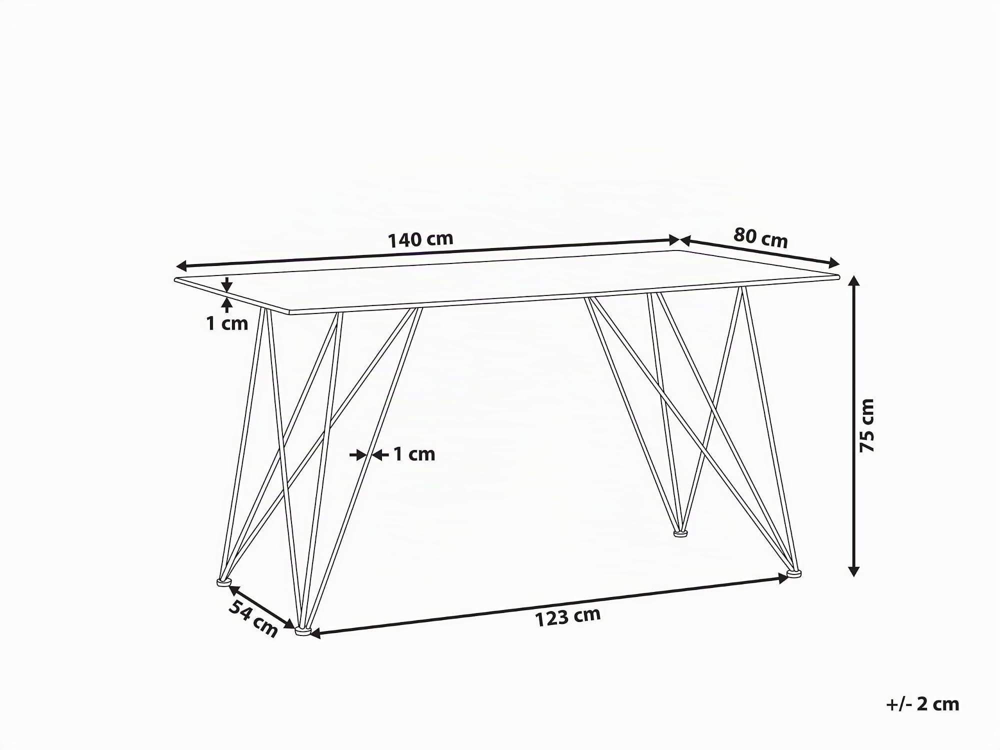 Table à Manger 140 x 80 cm Plateau Effet Marbre en Verre et Pieds Dorés en Métal de Style Glamour pour Intérieur de Style Rétro ou Moderne Beliani