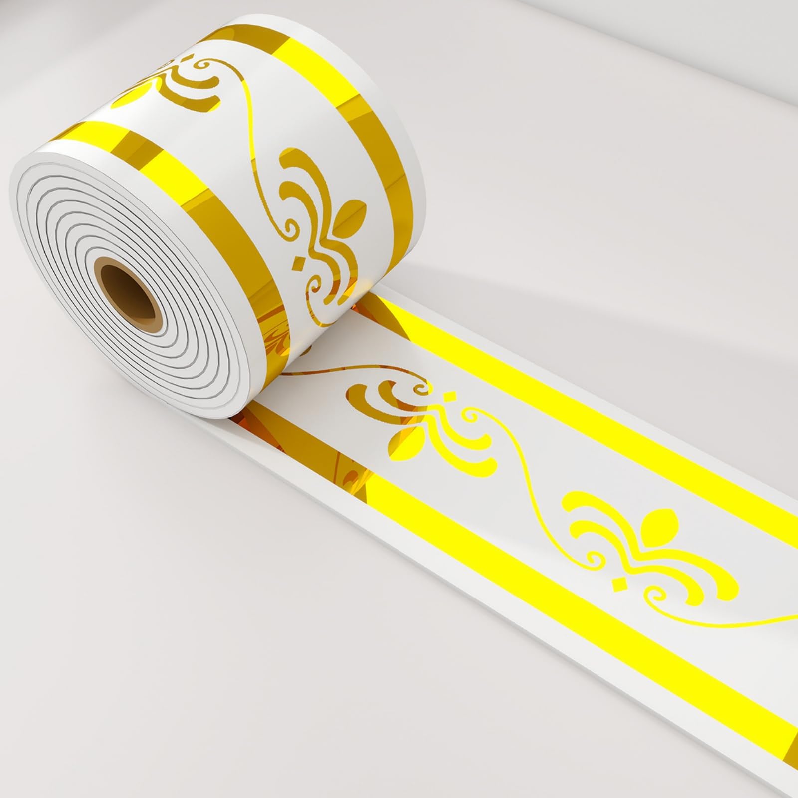 Guest Ruyunlai Yx38-Platinum Self Adhesive 3D Foam Wall Trim Peel And Stick Wallpaper Border For Ceiling Crown Molding And Wall Skirting Baseboards 10Cm X 500Cm