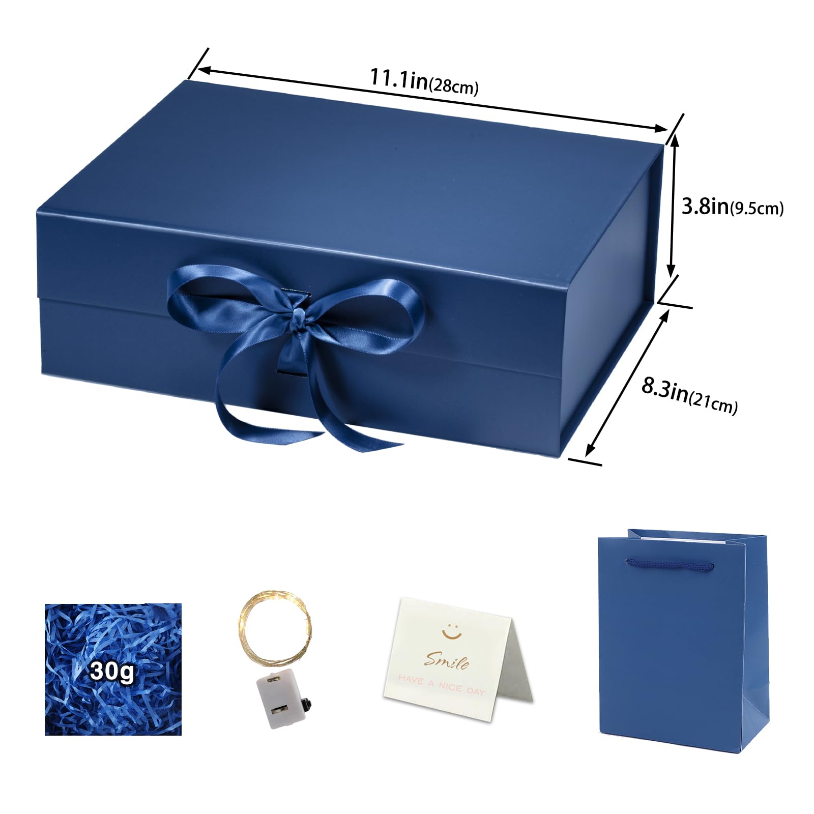 Regalo Magnetico Scatole con Nastro e fiocco, Riutilizzabile, confezione decorativa, per compleanno, anniversario, Natale