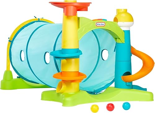 Little Tikes Túnel de actividad 2 en 1, juego para interiores y exteriores para niños pequeños, niños y niñas de 1 a 3 años