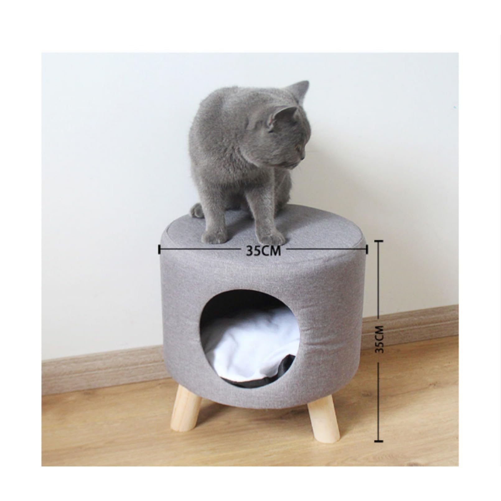Amazon | Yubbuioペットハウス スツール フットスツール 三本足 猫 犬