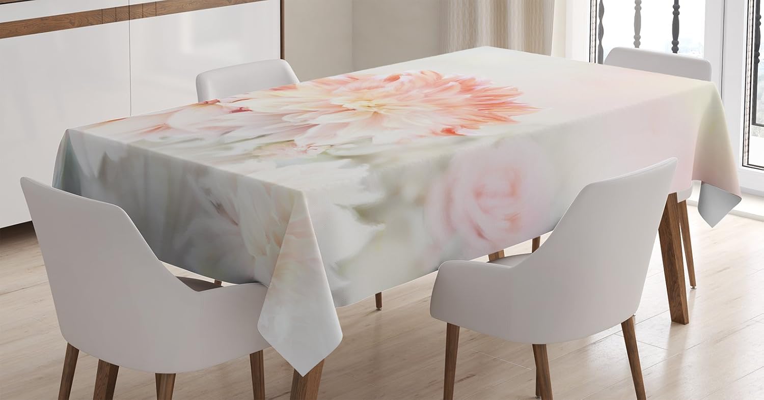 Mantel Mesa Rectangular Escena del Jardín, Manteles Antimanchas Flores, 3D Impresión Mantel Impermeable Lavable para Cocina Salón Comedor, 140x300 cm Q/P6140