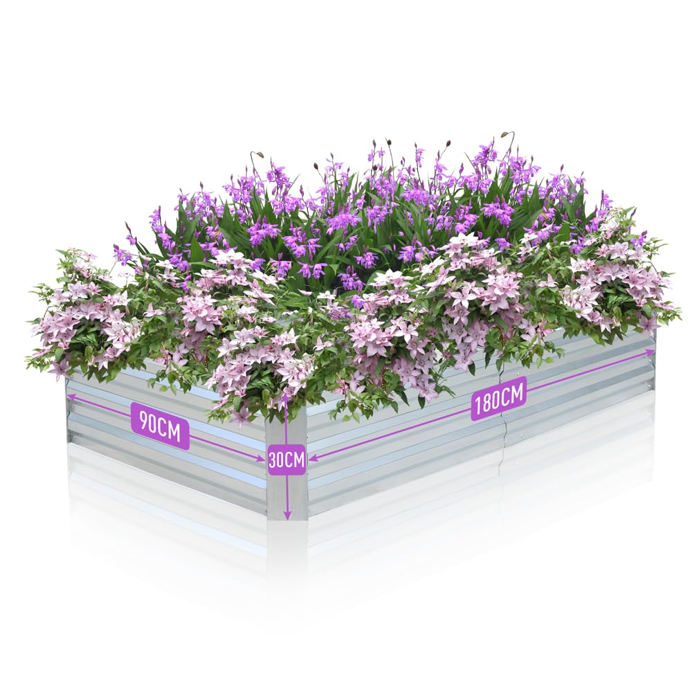 Jardinière surélevée en métal avec tiges multi-renforcées anti-déformation