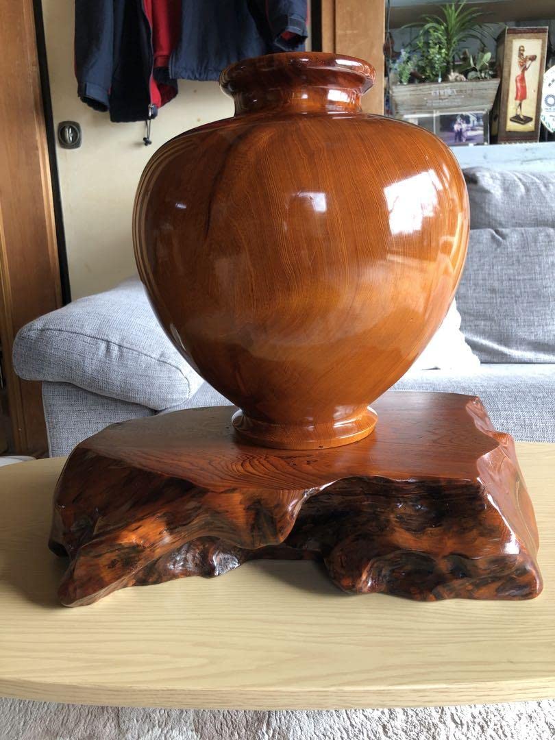 屋久杉 壺 花瓶 花台セット 【公式通販】