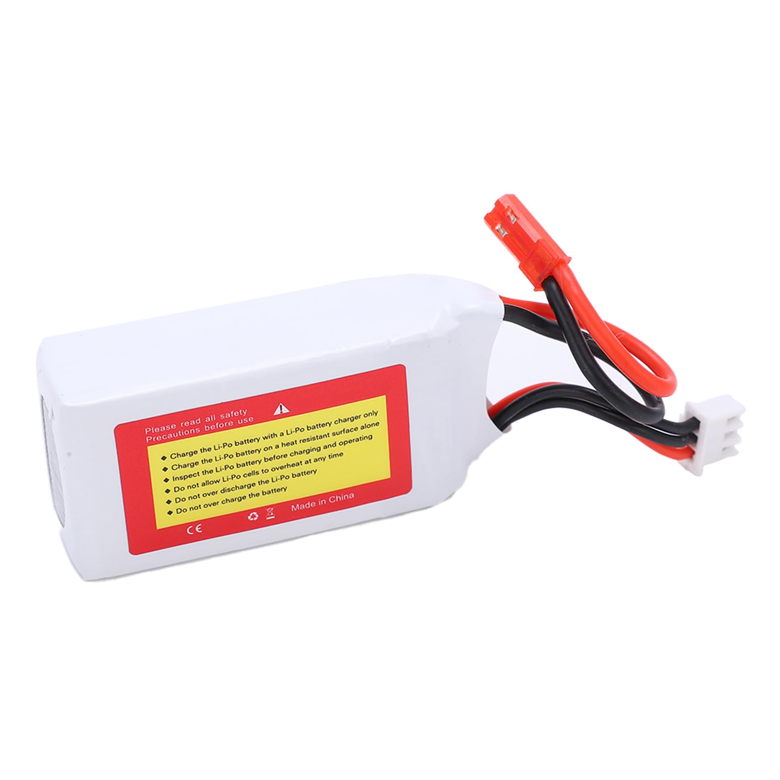 Jiawu Batterie Rechargeable LiPo 7.4V 1000mAh 25C, Prise JST pour Voitures RC, Bateaux, Hélicoptères, Drones, Voitures de Course
