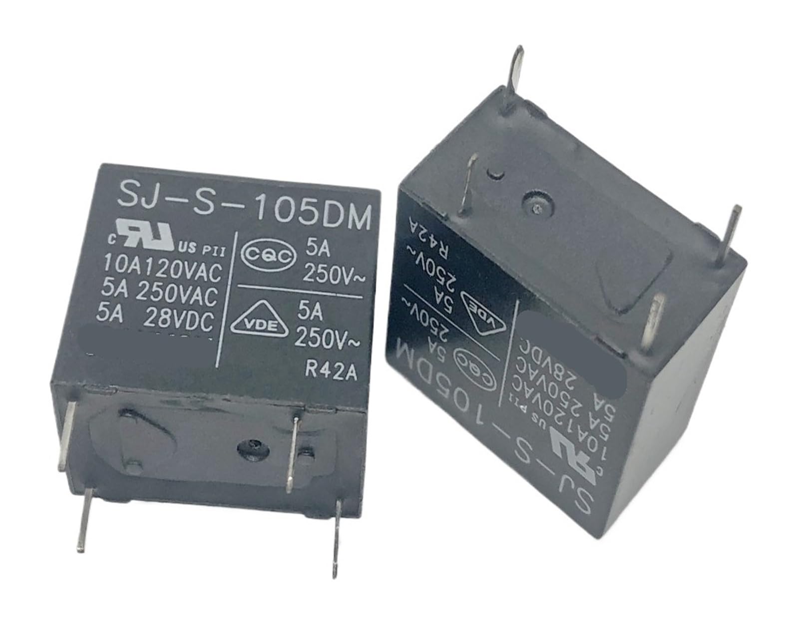 YZWRWRMKTB 1pc SJ-S-105DM 5V-5A (32F-1A) Relay 4pins