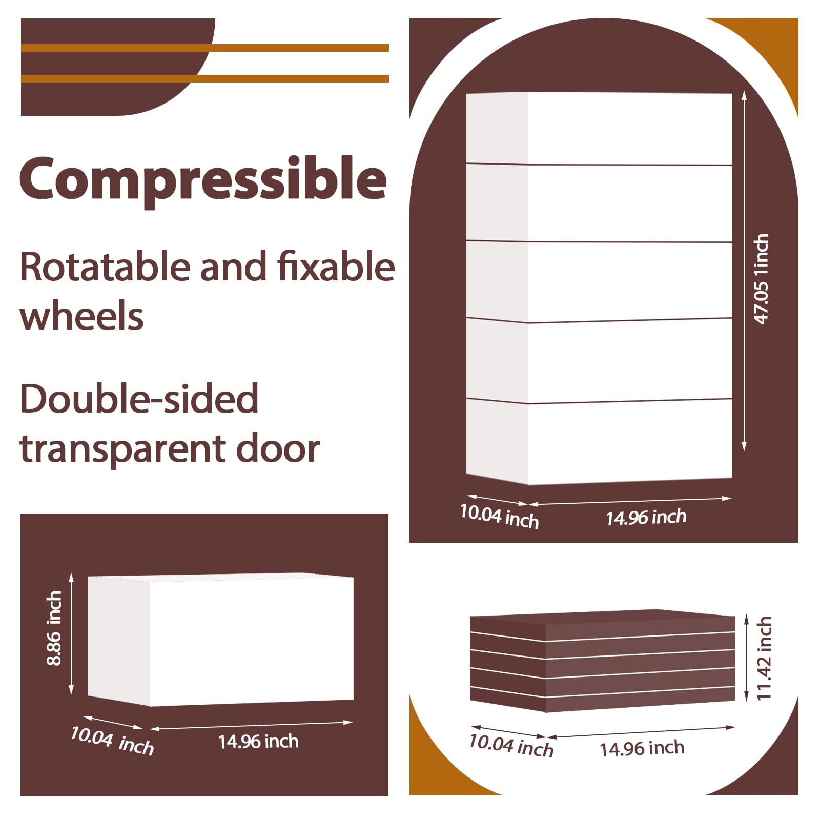 QudraKast 5-Tier Stackable Plastic Storage Bins - 23QT Stackable Storage Bins - Closet Organization and Storage, Suitable for Bedroom, Organization and Storage Boxes for Study, Toy Room, Office