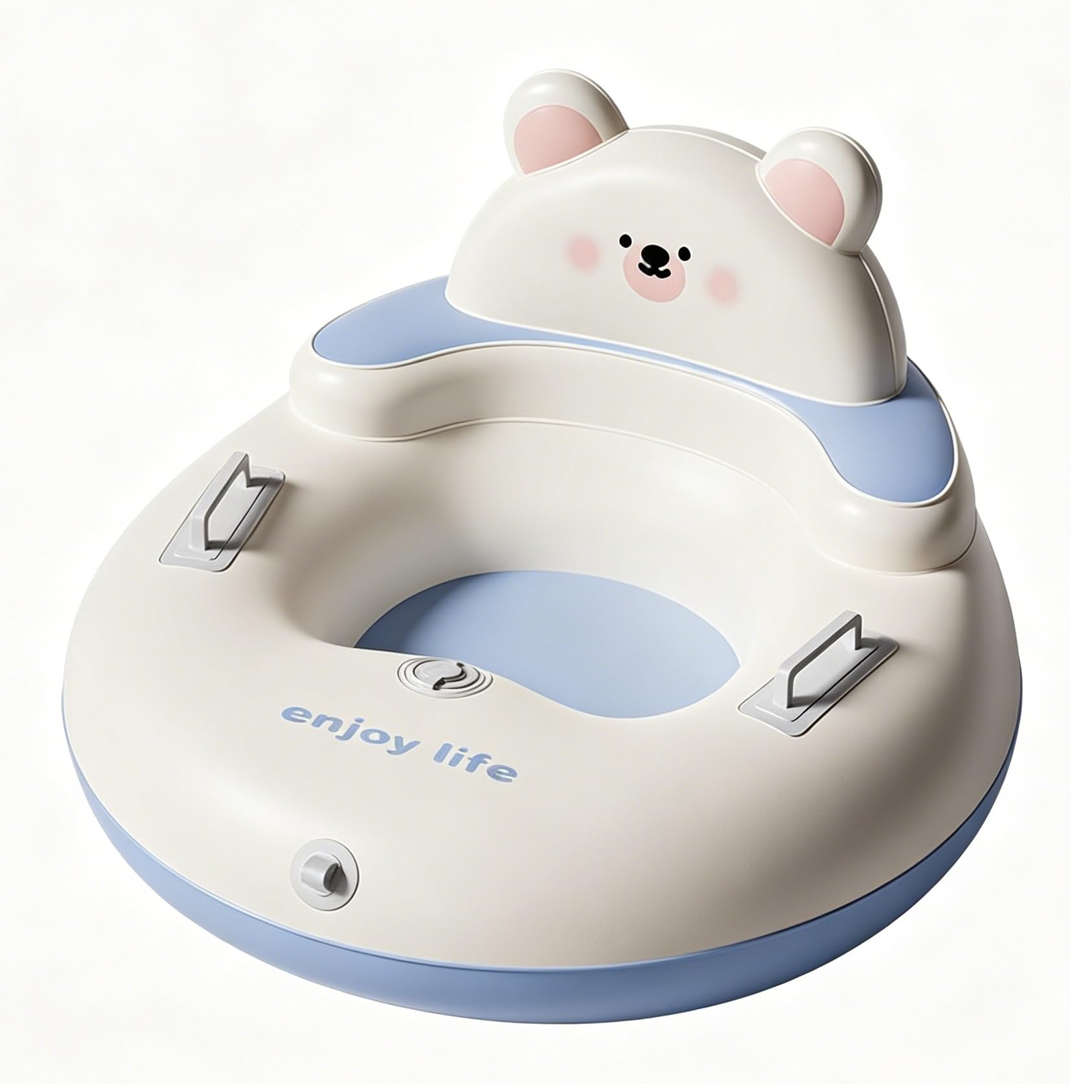 Luge Gonflable pour Enfants et Adultes, Tube de Neige Gonflable en PVC avec Grand Dossier et Poignées pour s'amuser dans Les Sports de Neige en Hiver