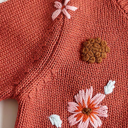 Image of Simplee kids Baby Girl Thin Sweater Solid White Pink Cardigans for Toddler 0-3Years