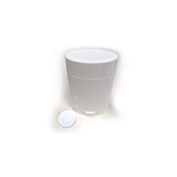Empty Deodorant Container - 75g (2.5 oz) Bottom-Fill, Oval, Removable Inner-Cap (4-Pack)