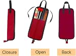 Dilwe Drum Stick Bag, 5 Colors Drum Stick Storage Hanging Bag Drumstick Portable Handbag with Handle(Red)
