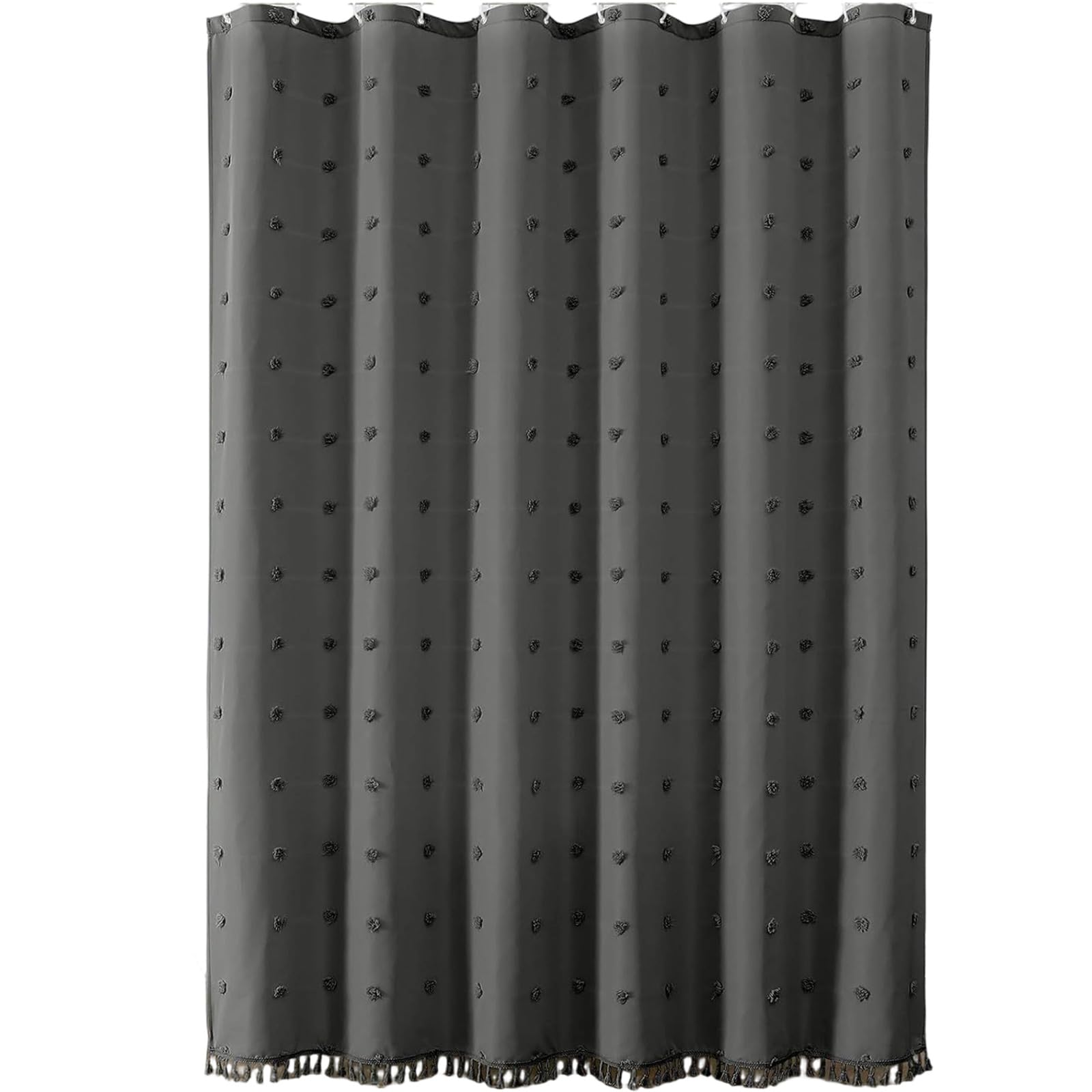 Tenda da doccia con bordi rinforzati, grigio scuro, 213 cm