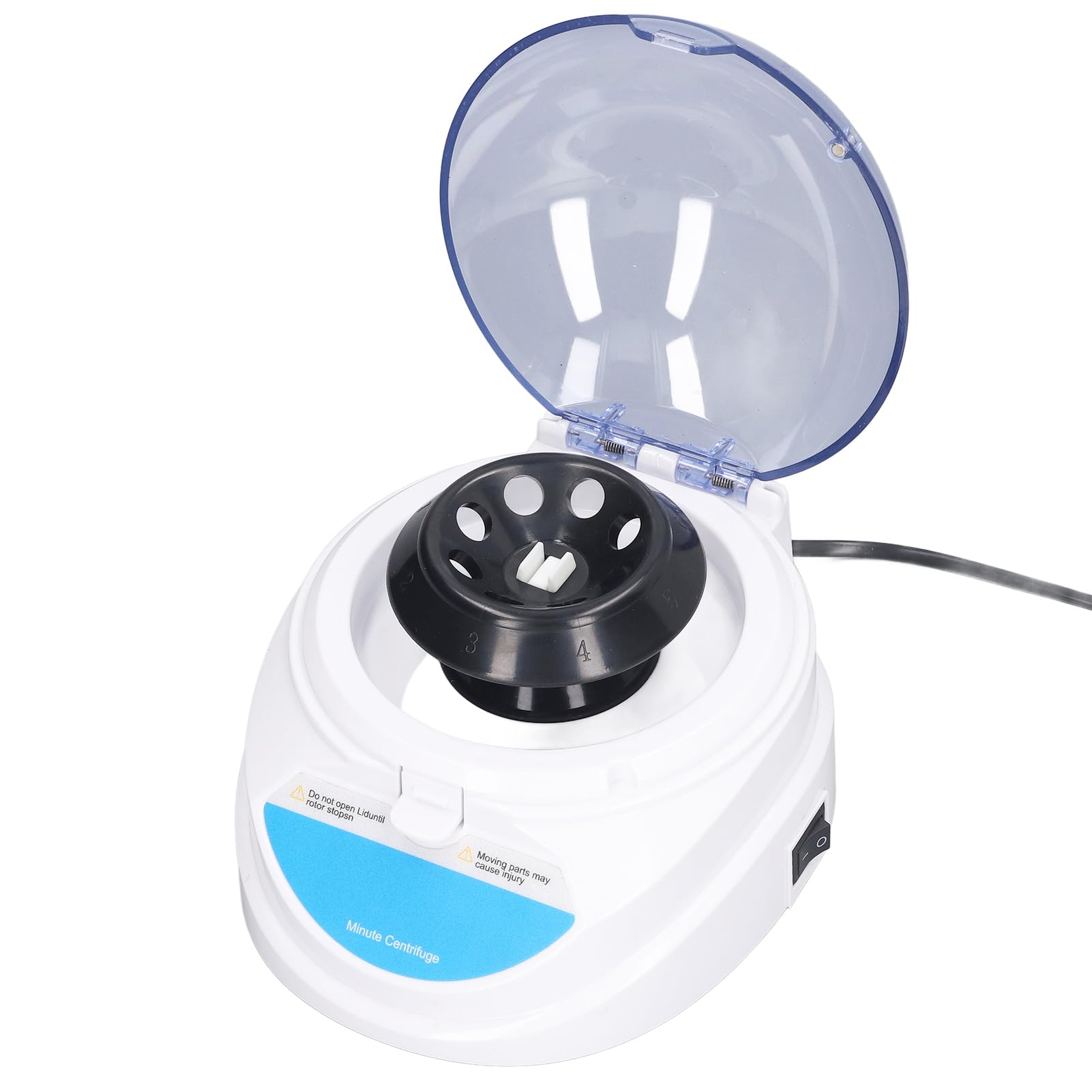 YWBL-WH Mini-Zentrifugenmaschine, Mini-Laborzentrifuge, Tischzentrifuge, 4000 U/min, 810 X G, Geräuscharm, Transparenter Deckel, Automatische Bremssicherheit mit Gleichstrommotor (EU-Stecker)