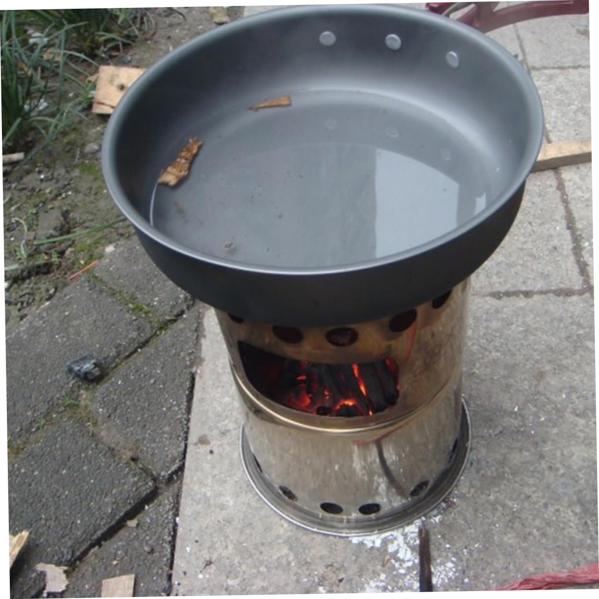 BESTonZON Estufa De Camping Gas Portátil Hornillo Eléctrico De Cocina Profesional Olla y Sartén Resistencia Al Viento Acero Inoxidable Ligera y Duradera Para Acampadas Picnic