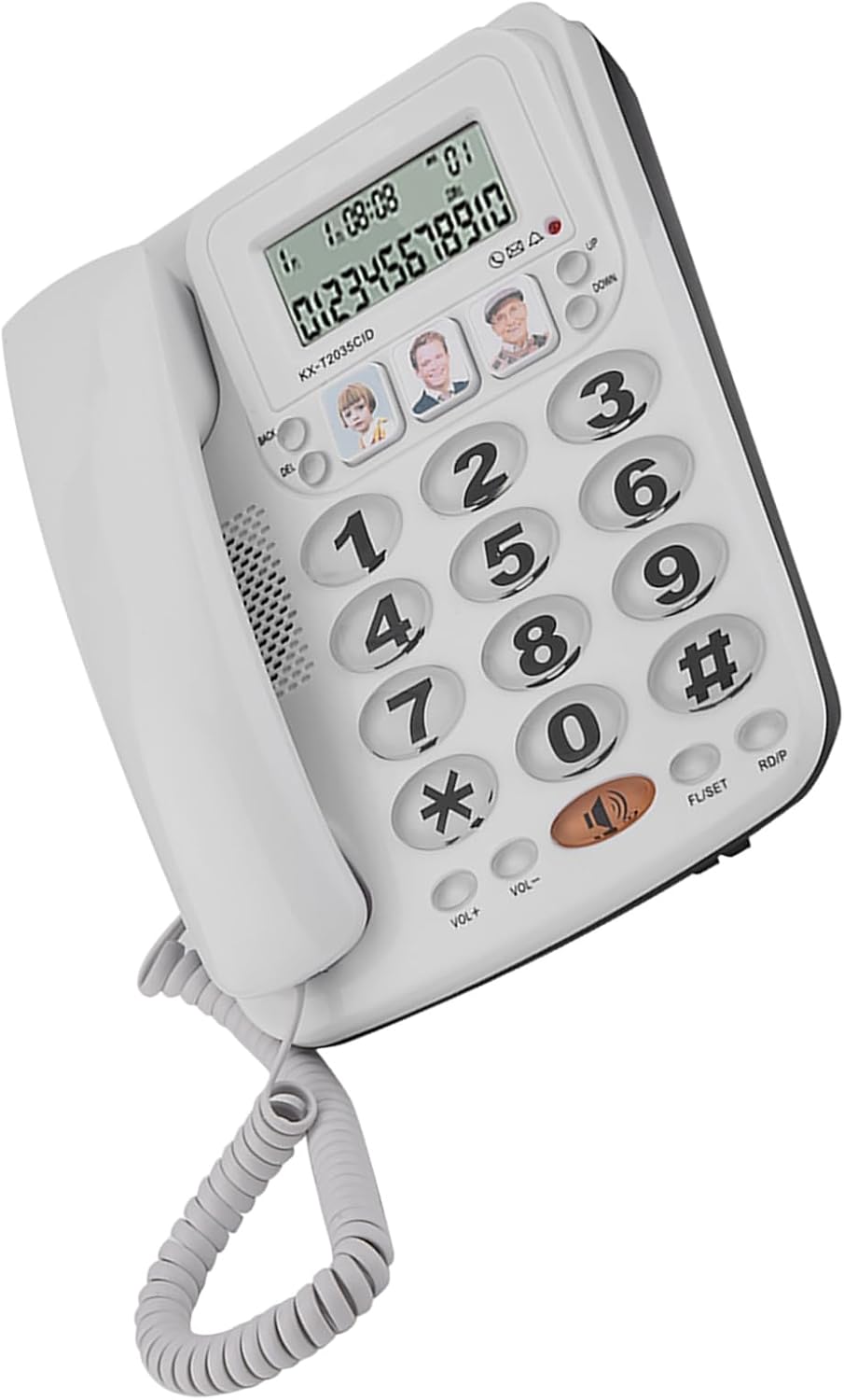 2‑line Corded Phone with Answering Machine and Noise Cancelling Function,Caller ID Display for Clear Calls,Landline Telephone Corded for Home and Office Use