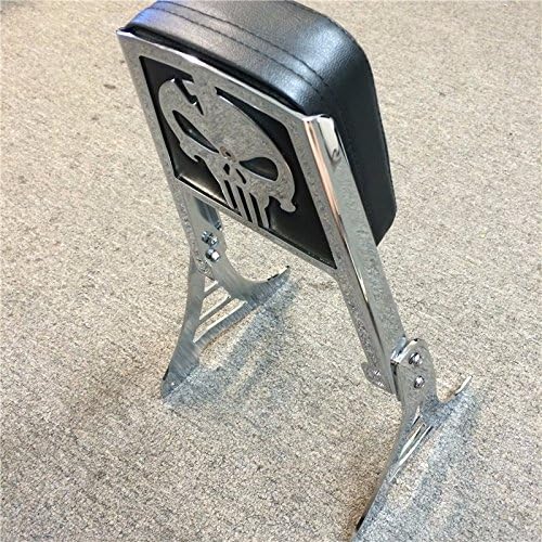 XKMT-Skull Zombie Emblem Backrest Sissy Bar Leather Pad Compatible With 1995-2003 Sportster 883 XL883 1200 XL1200 [B013QJBQP4]