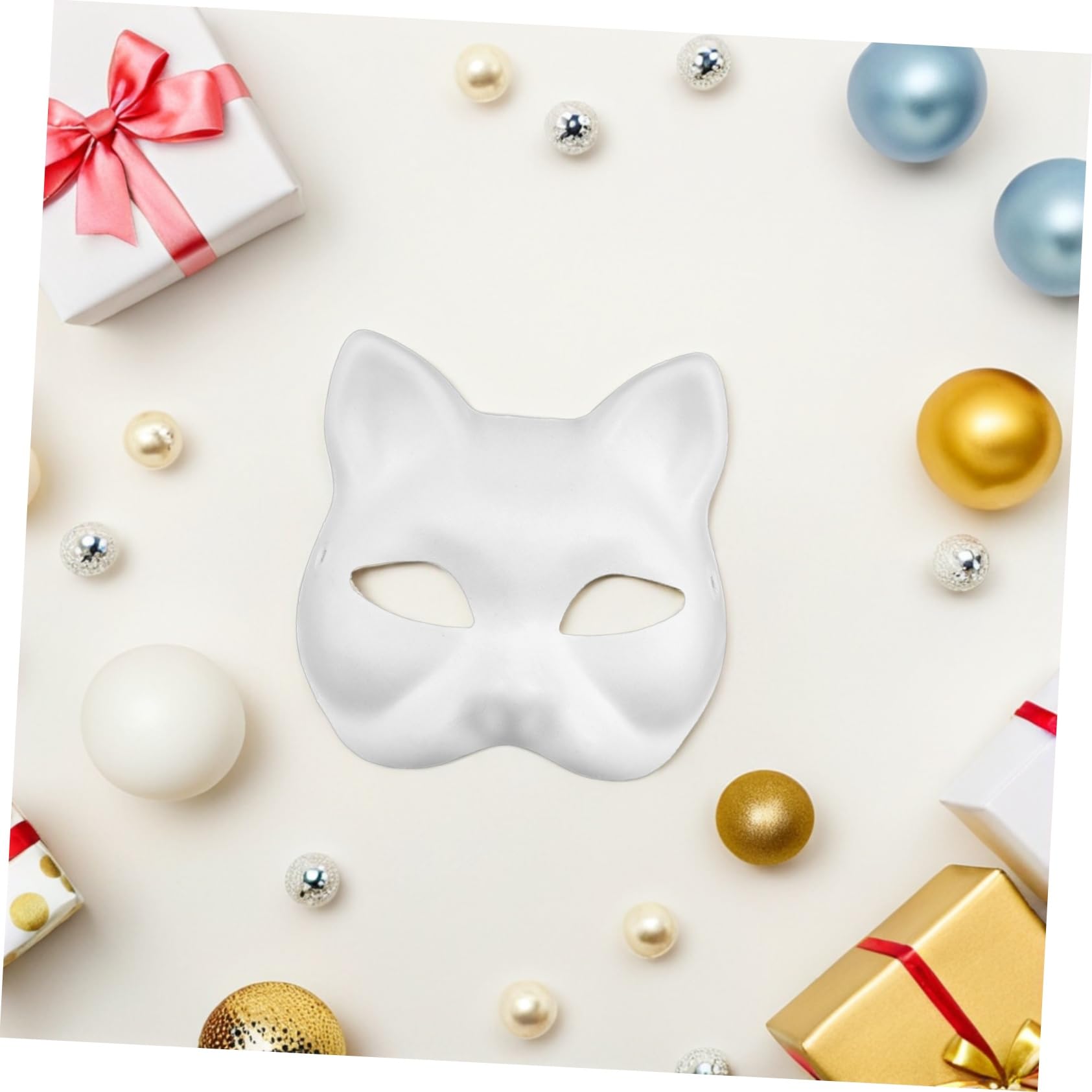 Milisten 16 Maschere Animali da Dipingere in Pasta Maschere Vuote Volpe e per DIY Feste Halloween e Progetti Artistici Gruppo