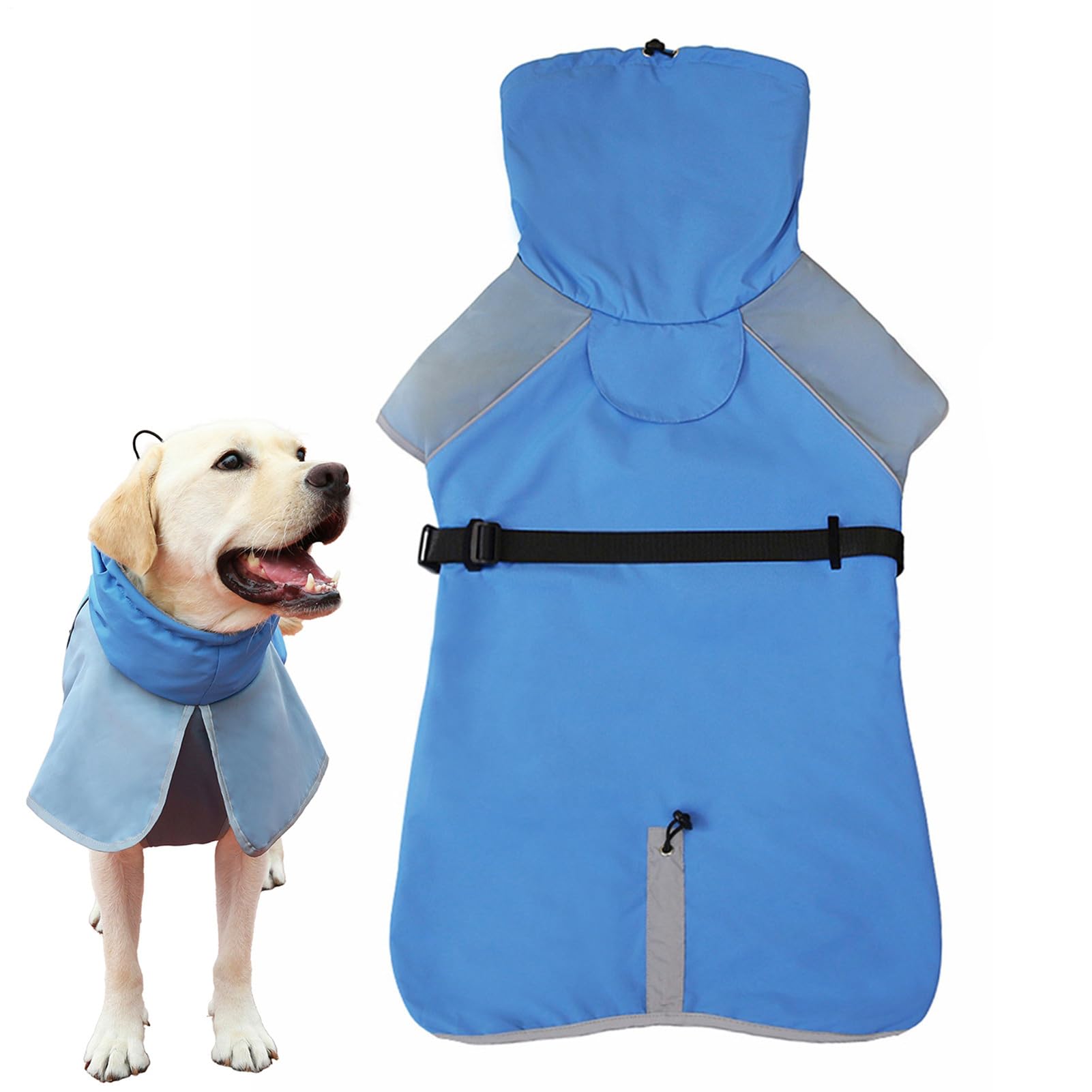 Manteau de pluie pour chiens de grande taille imperméable veste hiver capuche