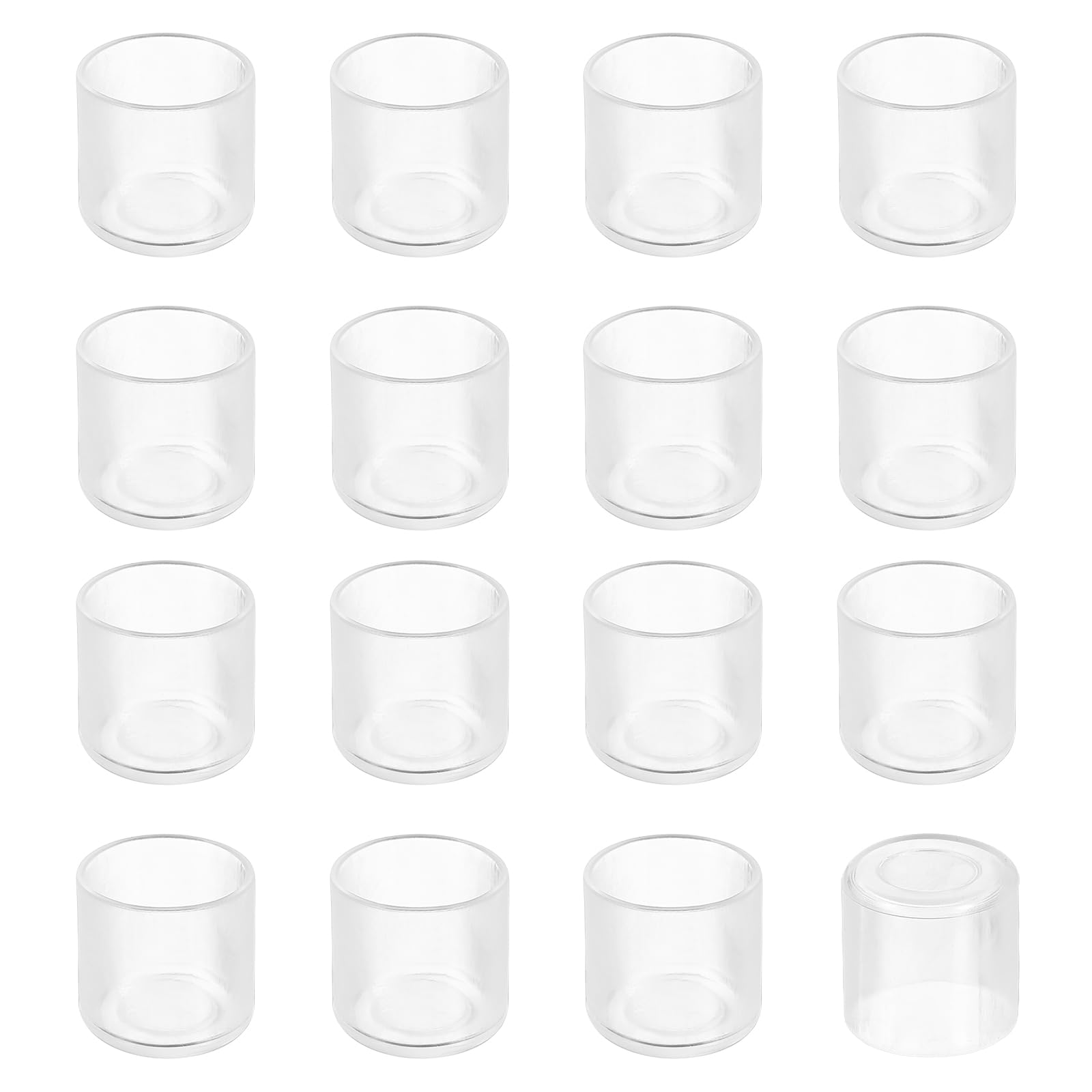 sourcing map 56Pcs Chair Leg Caps, 19mm (3/4 Inch) Non-Marking PVC Chair Leg Tips Non-Slip Chair Leg Floor Protectors Round Table Covers End Caps for Furniture, Transparent