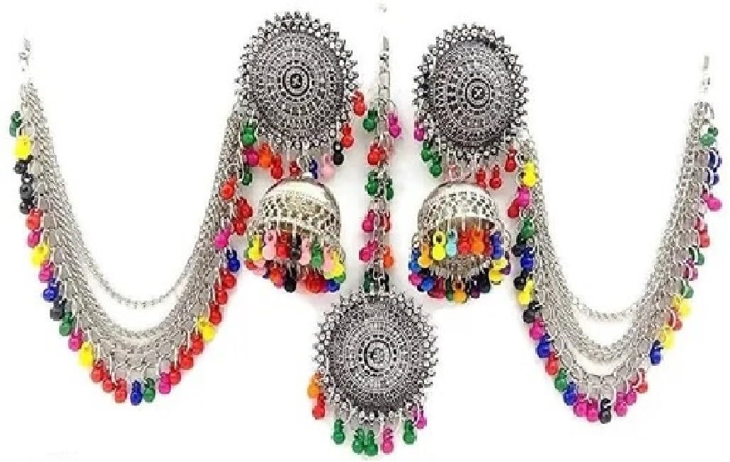 COSMO DUST Women Oxidised Earring & Maang Tikka | Multicolor | | SE-060MC | (B0CB3GFKLS) Amazon Price History, Amazon Price Tracker