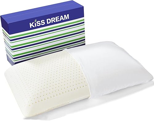 Almohada de látex Talalay 100 % natural, almohada extra suave, de lujo, tamaño Queen, se alinea perfectamente para dolor de costadoespalda,
