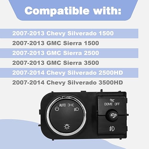 Miniatura 2 de Kit de arnés de cableado de luz antiniebla e interruptor de luz antiniebla para Chevy Silverado 1500 2500HD 3500HD GMC Sierra 1500 2500 2500 3500