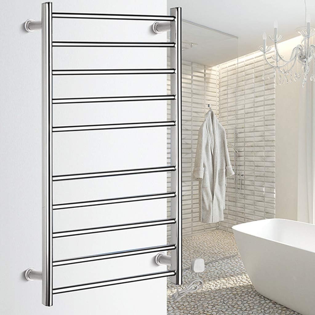 132w Electric Heating Towel Rack 950 500 125mm Plug-in Heating American Style Bathroom Drying Rack Hand-Mirror Polished Stainless Steel Rack