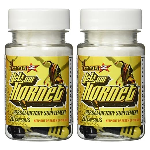 Stacker 2 Yellow Hornet Ephedra Free - 2 Bottles - 40 Capsules